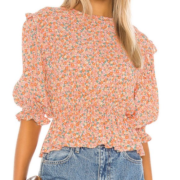 Faithfull the Brand Tops - Faithfull the Brand Caleta Top in Mathiola Floral